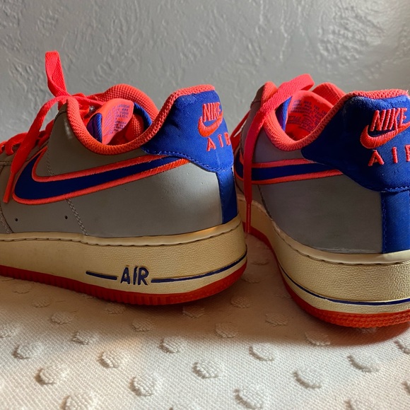 Nike Air Force 1 Low Wolf Grey/Game Royal-Hot Punch - Picture 13 of 16